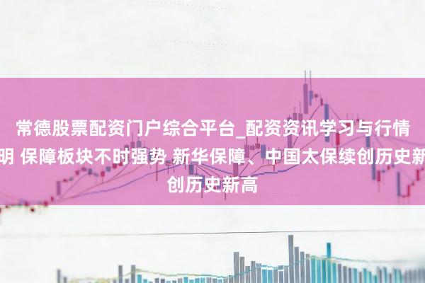 常德股票配资门户综合平台_配资资讯学习与行情说明 保障板块不时强势 新华保障、中国太保续创历史新高
